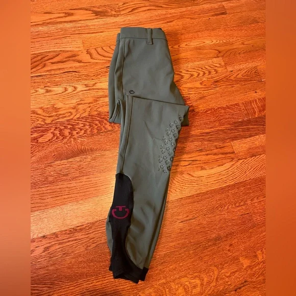 Kids Cavalleria Green Logo grip Breeches - Picture 1 of 8